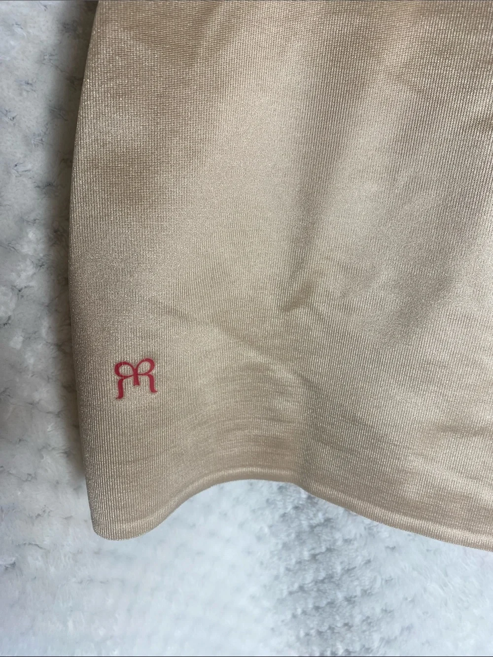Ruby Ribbon Beige Shapewear Camisole with Lace Trim